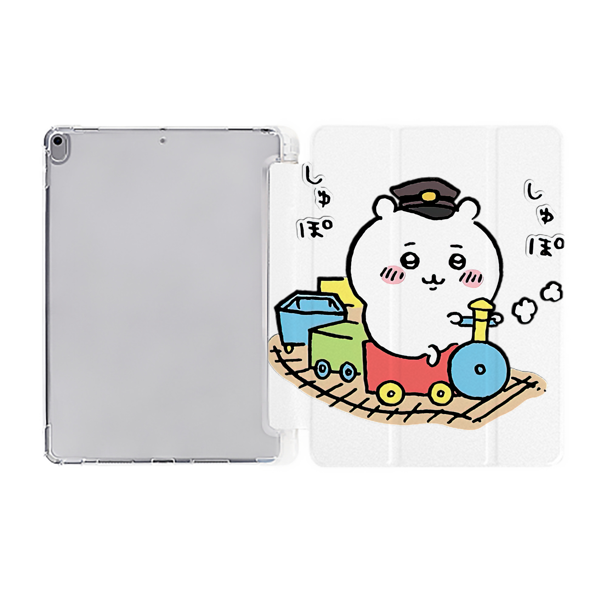 （画像用） ちいかわ ちいかわ Chii-kawa chiikawa IPad ケース ペン収納付き 三つ折りスタンド PUレザー×シリコン 対応機種9.5/10.5/10.9インチ
